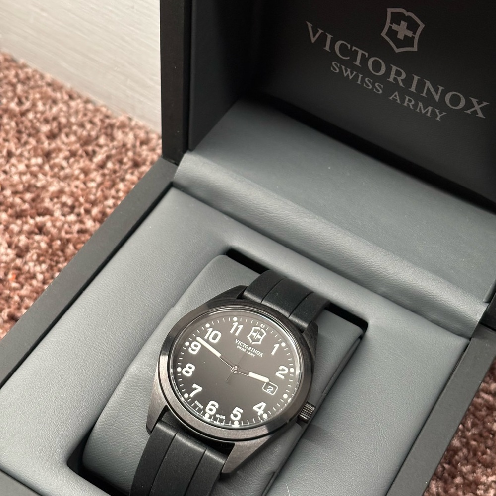 Victorinox Black Men's Field Watch with White Numerals